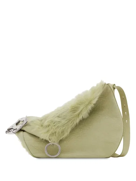 Torebka skórzana Burberry skórzana zielona