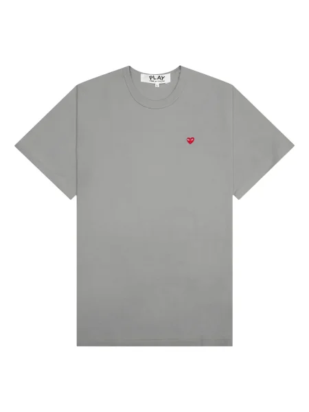 Tricou Comme Des Garcons Play cu motiv cu inimi gri