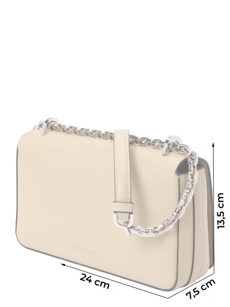 Karl Lagerfeld geantă crossbody pentru femei din piele K/SIGNATURE bej