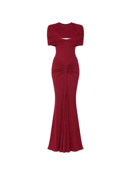 Rochie maxi Chats By C.dam drapată roșu