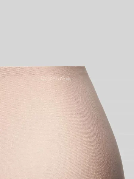 Spodnie z nadrukiem z logo Calvin Klein beżowe