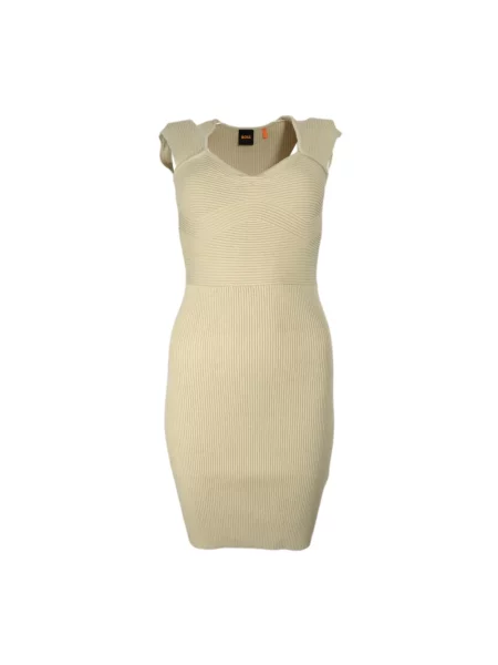 Sukienka Hugo Boss beżowa