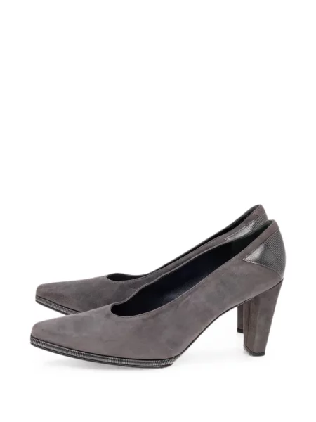 Pantofi cu toc Stuart Weitzman din piele de căprioară gri