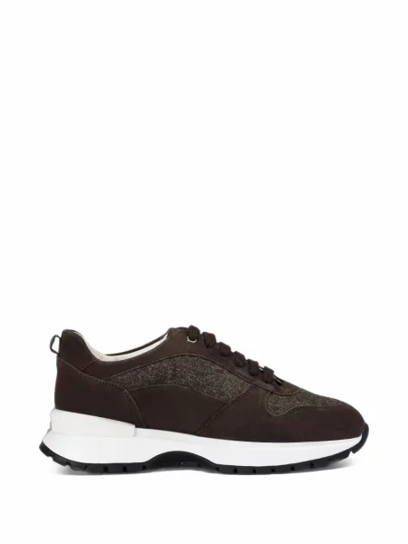 Sneakerși Doucal's din piele de căprioară maro