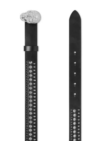 Curea Philipp Plein din piele negru