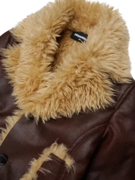 Kurtka bomber dziecięcy Dsquared2 brązowy