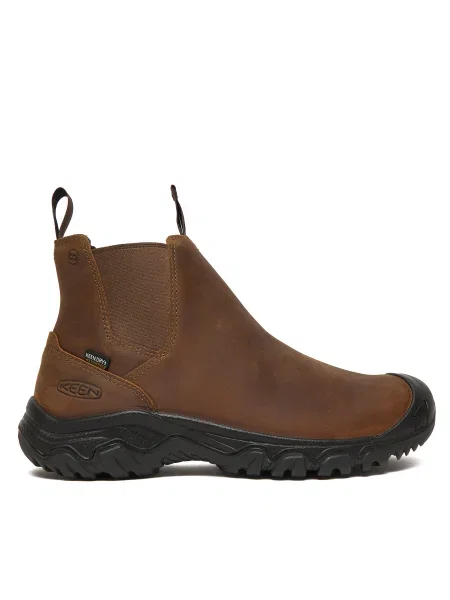 Členková obuv s elastickým prvkom Keen Anchorage hnedá