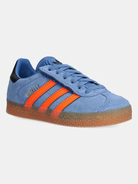 Adidas Originals sneakers de piele întoarsă pentru copii GAZELLE albastru