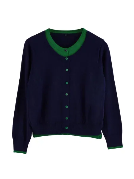 Trendyol Geacă tricotată bleumarin verde