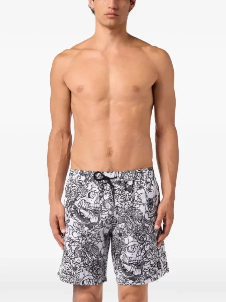 Slip de baie Philipp Plein alb