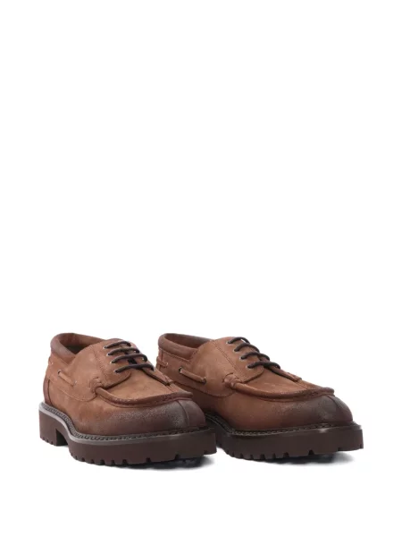 Pantofi derby Doucal's din piele de căprioară maro