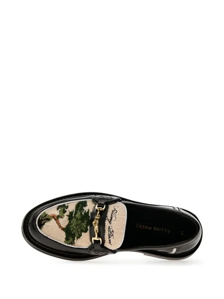 Pantofi loafer Filling Pieces cu broderie negru