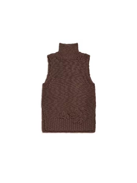 Sweter Maliparmi brązowy