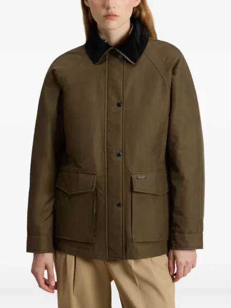 Geacă Woolrich de catifea verde