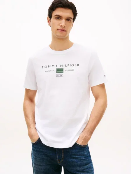 Tommy Hilfiger Koszulka Mężczyźni jednolity S biały