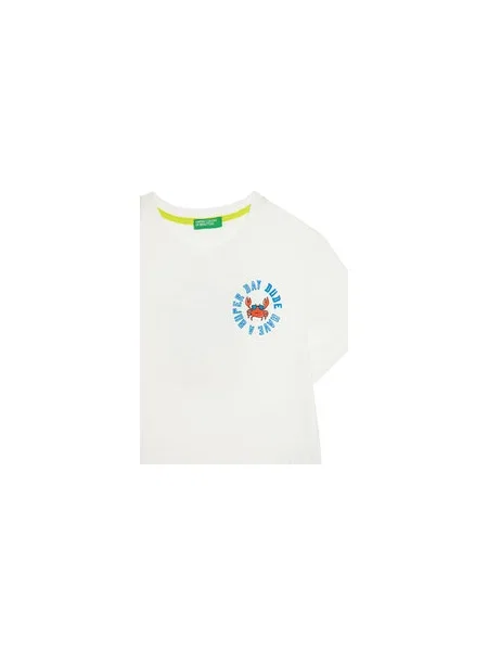 United Colors Of Benetton Póló Ekru Regular Fit fehér