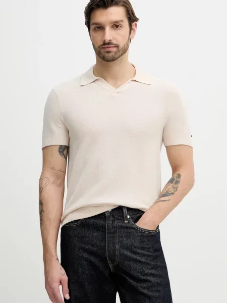 Tommy Hilfiger tricou polo bej