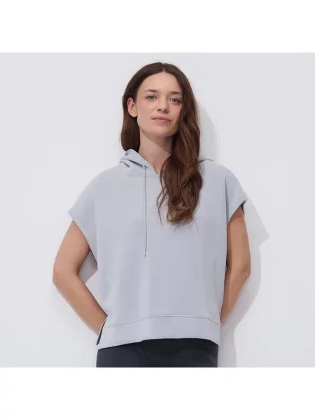 Reserved Mikina bez rukávů světle šedá