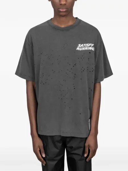 Tricou Satisfy zdrențuiți gri