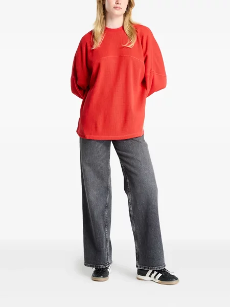 Футбол тениска с дълъг ръкав Adidas на райета мъниста бяло