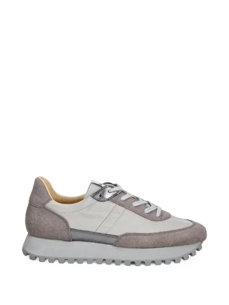 Sneakerși Novesta din piele de căprioară gri