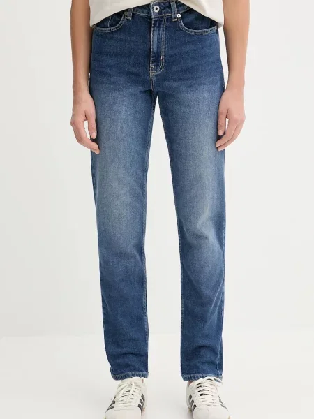 Дънки Karl Lagerfeld Jeans със стандартна талия синьо