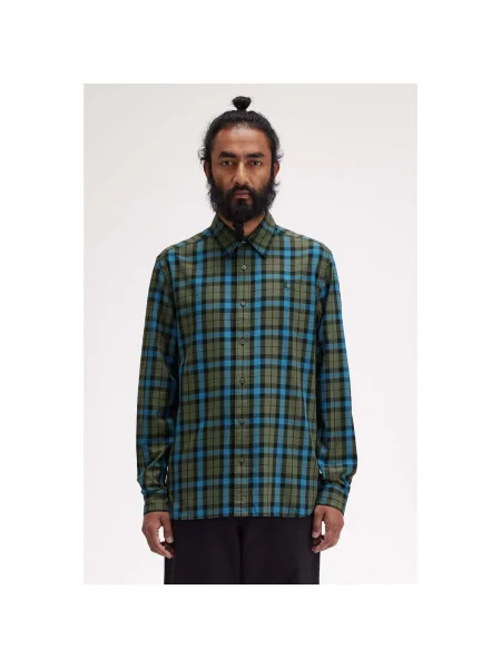 Kockovaná košeľa Fred Perry keper zelená
