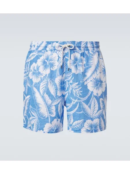 Slip de baie Polo Ralph Lauren de in cu model floral albastru
