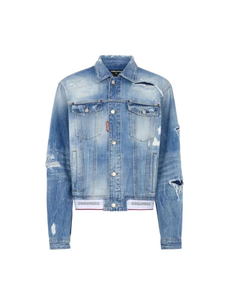 Kurtka jeansowa Dsquared2 niebieska