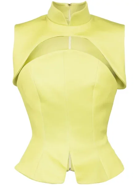 Marynarka Saiid Kobeisy z gorsetem zielona