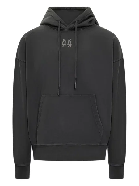 Суичър с качулка 44 Label Group с принт черно