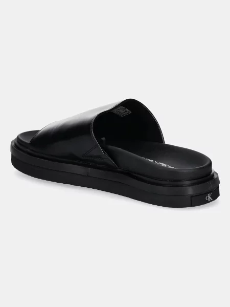 Pantofle Calvin Klein Jeans FLAT MOLDED SANDAL SLIDE černá