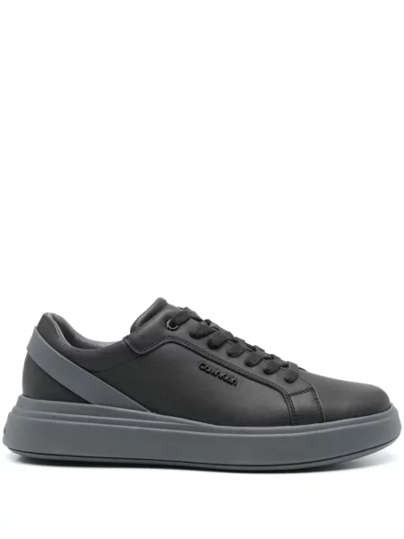 Sneakerși Calvin Klein din piele negru