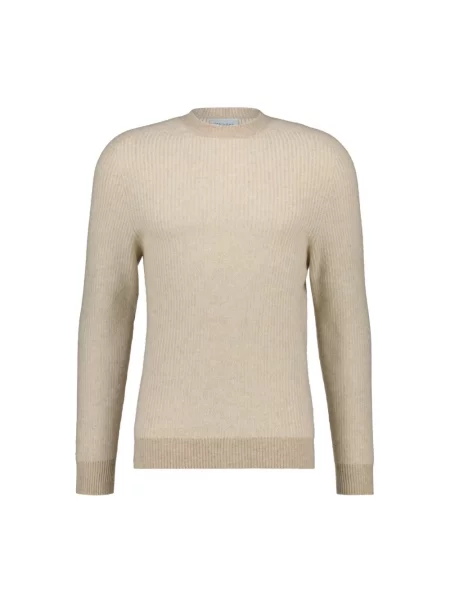 Dzianinowy sweter Profuomo beżowy