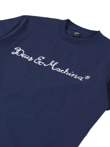 Tricou Deus Ex Machina cu imagine albastru