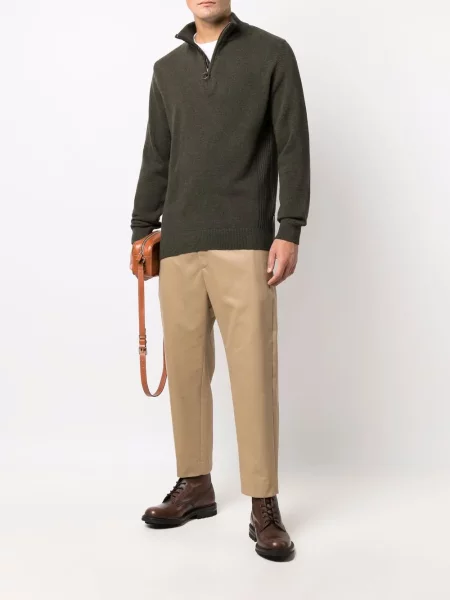 Sweter Barbour wełniany zielony