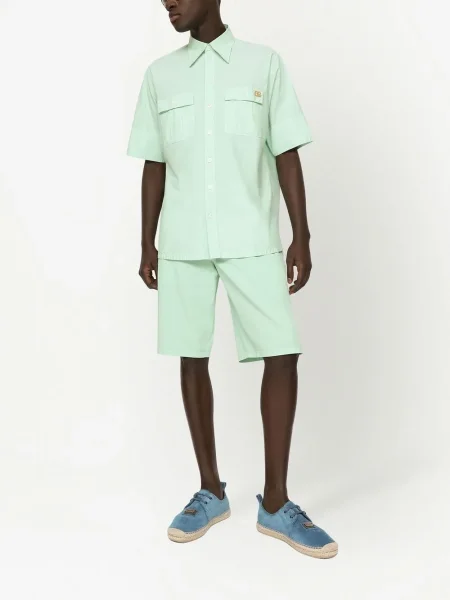 Cămașă Dolce & Gabbana tip Hawaii verde