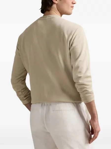 Λινό ριγέ polo Polo Ralph Lauren με κέντημα πράσινο