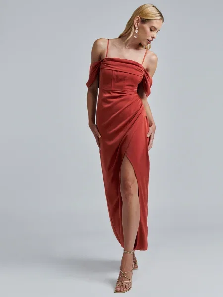 BWLDR Večernja haljina Bismarck mandarina