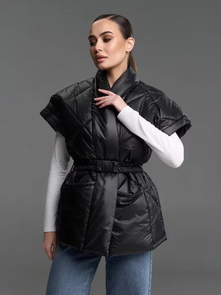 Утеплений жилет ISSA Plus чорний