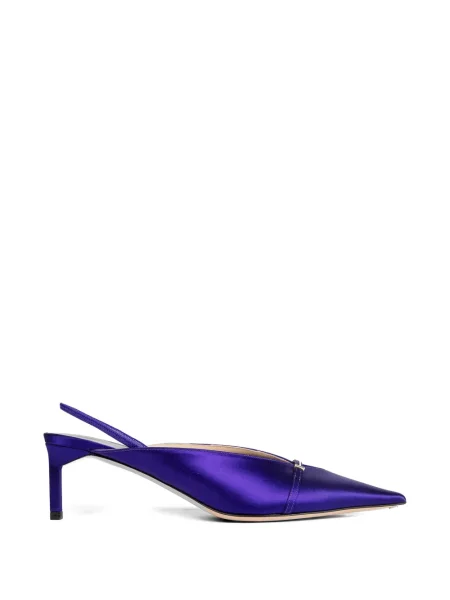 Pantofi cu toc Tom Ford din satin slingback violet