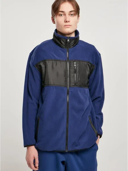 Urban Classics Jachetă fleece albastru închis negru