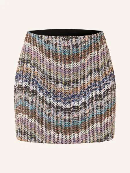 Missoni Tweedová Sukně S Flitry A Třpytivou Přízí tmavě / režná / fialová modrá