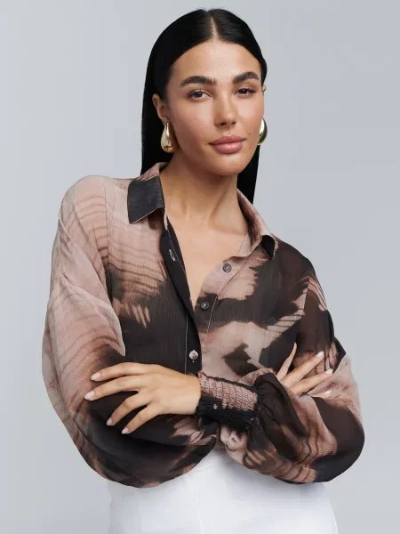 BWLDR Bluză NADIA / maro bej