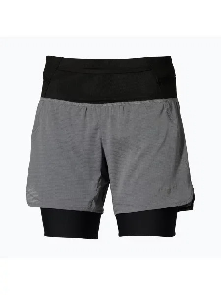 Pantaloni scurți de alergare pentru femei Mizuno Trail Multipocket lava smoke