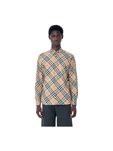 Koszula Burberry w kratę klasyczna beżowa