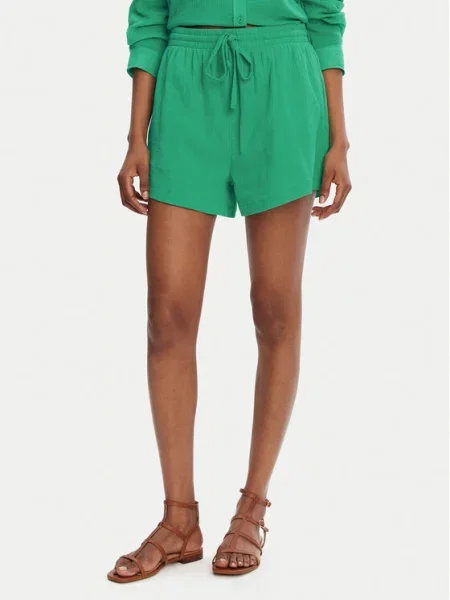 Seafolly Szorty materiałowe Crinkle zielony