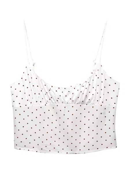 Pull&Bear Top negru alb