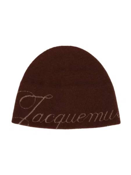 Czapka Jacquemus wełniana brązowa
