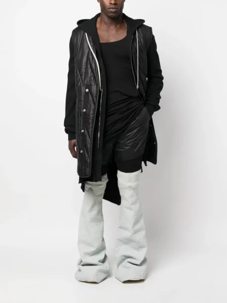 Parka Rick Owens s kapucí černá